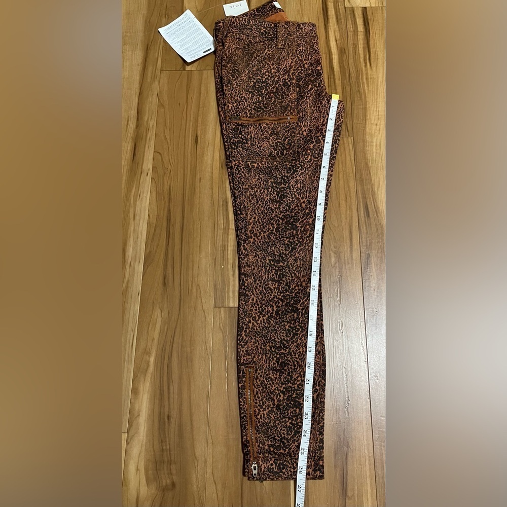 Joie Leopard Print Skinny Cargo Pants Zip Ankle Size 24 NWT - Picture 10 of 11